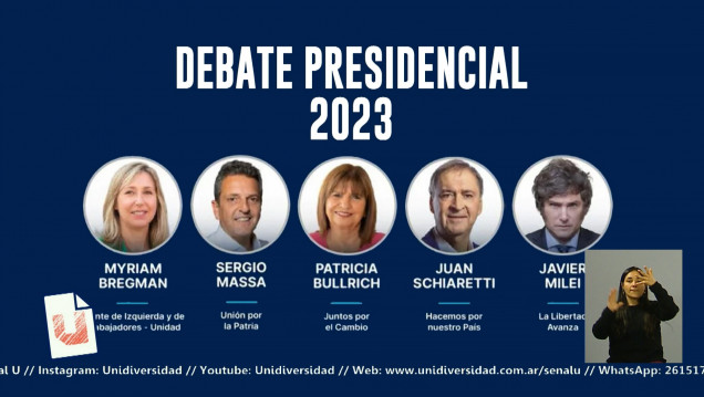 imagen Cómo será el debate presidencial y qué temas se analizarán