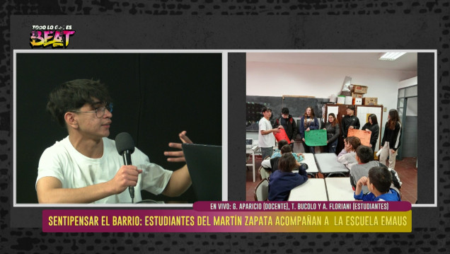 imagen Proyecto "Sentipensar el Barrio": estudiantes del Martín Zapata acompañan a alumnos de la escuela Emaús