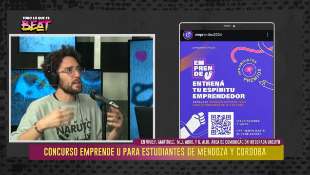 imagen Emprende U, un concurso de ideas innovadoras para estudiantes de Mendoza y Córdoba