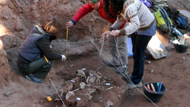 imagen Encuentran antiquísimos restos óseos en una obra en Godoy Cruz