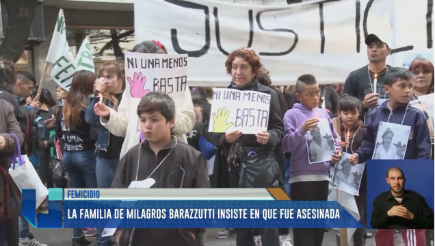 imagen Caso Milagros Barazzutti: Familiares denuncian que se trato de un femicidio