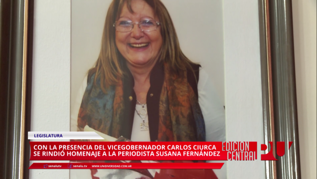 imagen Homenajearon en el Senado a la periodista Susana Fernández
