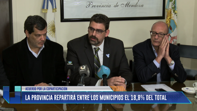 imagen Coparticipación: La provincia repartirá entre los municipios el 18,8% del total