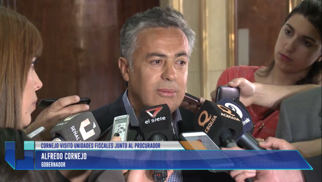 imagen Cornejo visitò las unidades fiscales junto al procurador