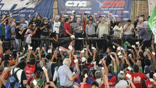 imagen Las dos CTA anunciaron un paro con movilización a Plaza de Mayo el 30 de marzo