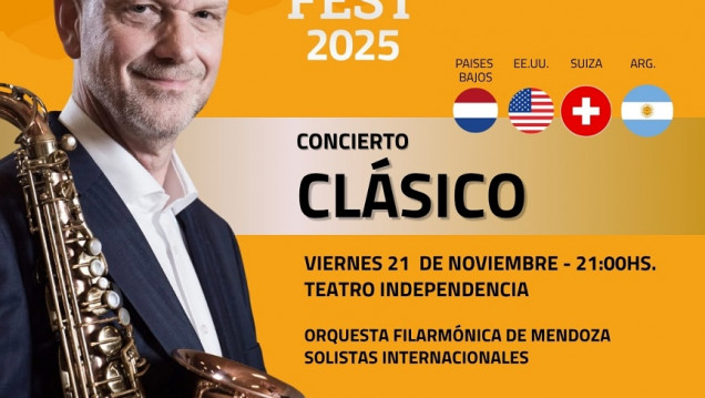 imagen Los mejores saxofonistas del mundo, en una noche inolvidable junto a la Filarmónica de Mendoza
