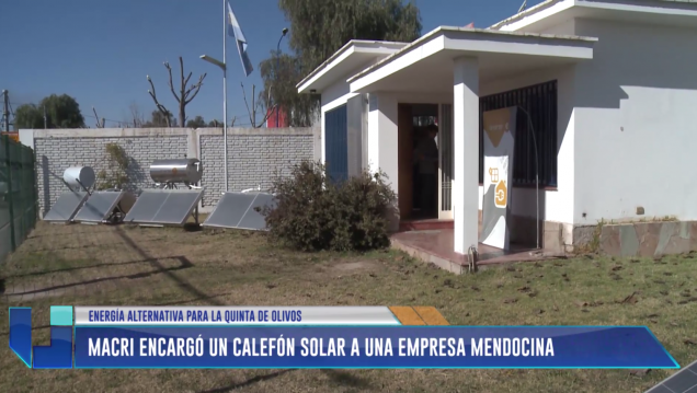 imagen Macri encargó a una empresa mendocina un calefón solar para la Quinta de Olivos