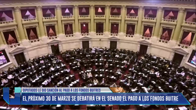 imagen Diputados dio media sanción al pago a los fondos buitres