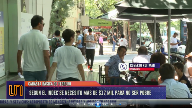 imagen Según el Indec, se necesita más de $17.000 para no ser pobre