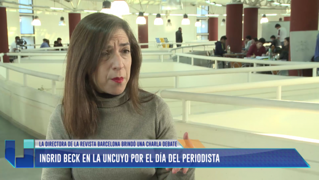 imagen Ingrid Beck estuvo en la UNCuyo por el Día del Periodista