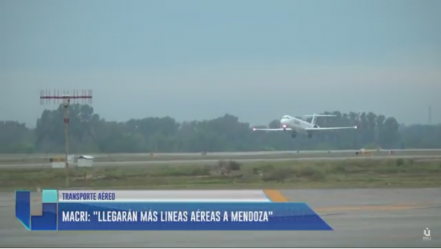imagen El anuncio de Macri: "Llegarán más líneas aéreas a Mendoza"