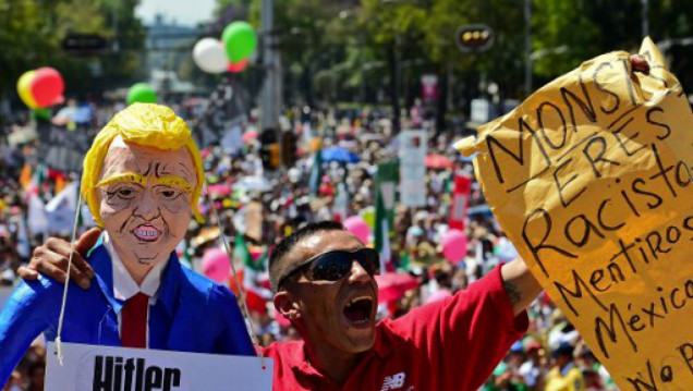 imagen Miles de mexicanos se manifestaron contra la política migratoria de Trump