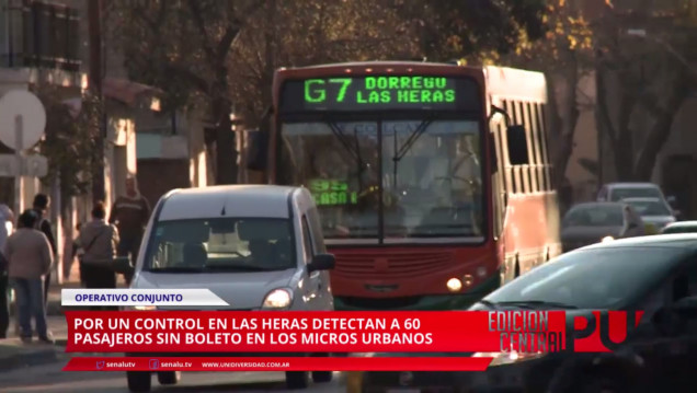 imagen Control de colectivos detectó pasajeros sin boletos