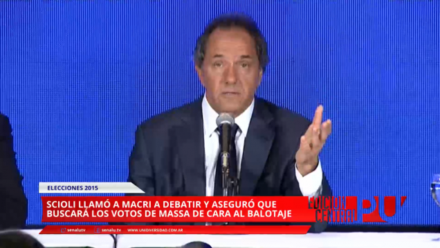imagen Daniel Scioli llamó al debate