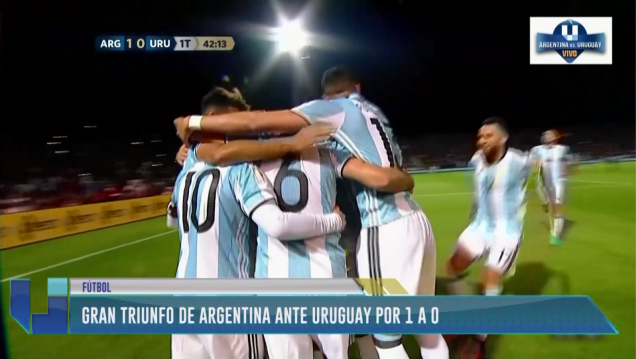 imagen Gran triunfo de Argentina ante Uruguay por 1 a 0