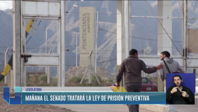 imagen El senado tratará hoy la ley de prisión preventiva