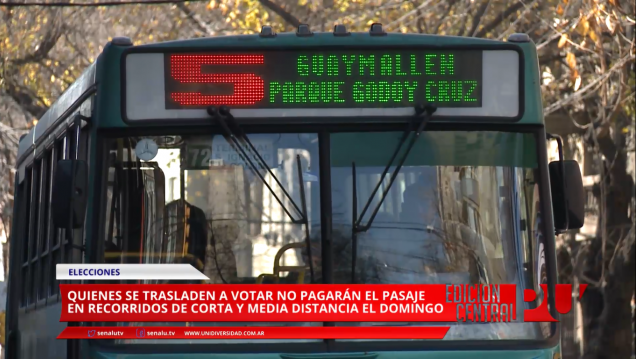 imagen Transporte gratuito por las elecciones