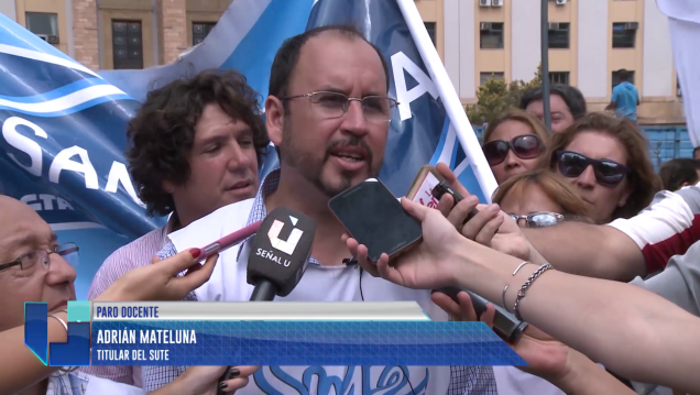 imagen Según el SUTE, tres de cada cuatro docentes pararon en el primer día de huelga