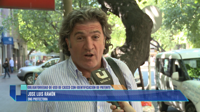 imagen Obligatoriedad de uso de casco con identificación de patente