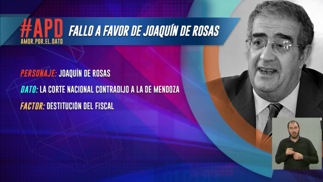 imagen Fallo a favor de Joaquín De Rosas reabre el caso por su mal desempeño