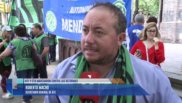 imagen Movilización en Mendoza: ATE y CTA marcharon contra las reformas