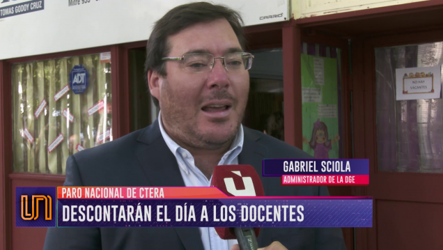 imagen Descontarán el día a los docentes