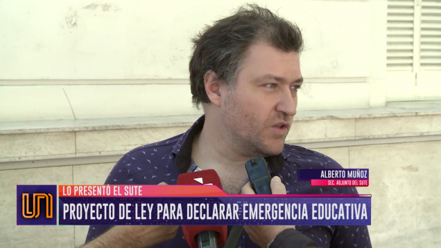 imagen El SUTE presiona para que se declare la emergencia educativa