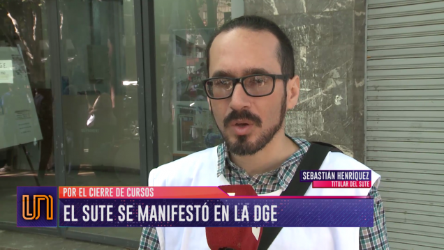 imagen Por el cierre de cursos de escuelas técnicas, el SUTE se manifestó en la DGE