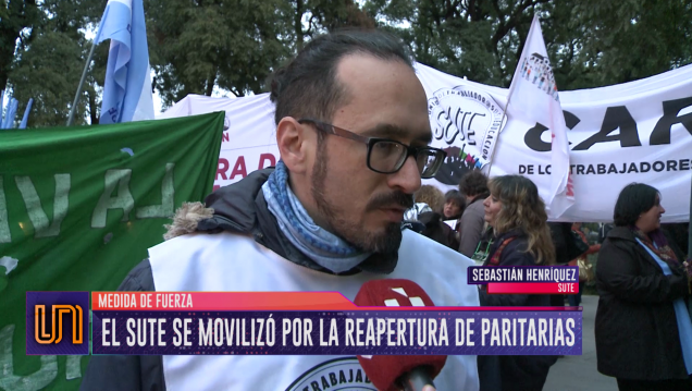 imagen El SUTE se movilizó por la reapertura de paritarias