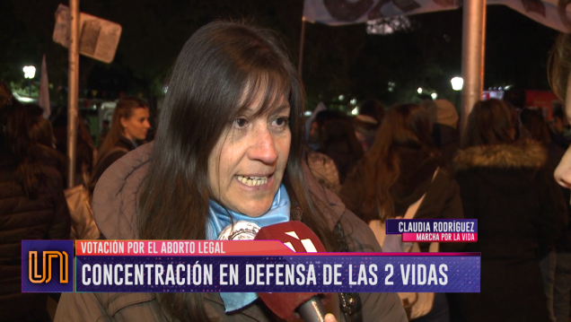 imagen Personas en contra del aborto legal se concentraron en la Legislatura