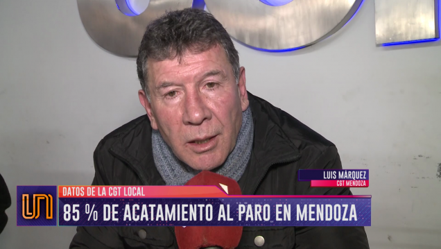 imagen Para la CGT, el paro en Mendoza tuvo un 85 % de acatamiento
