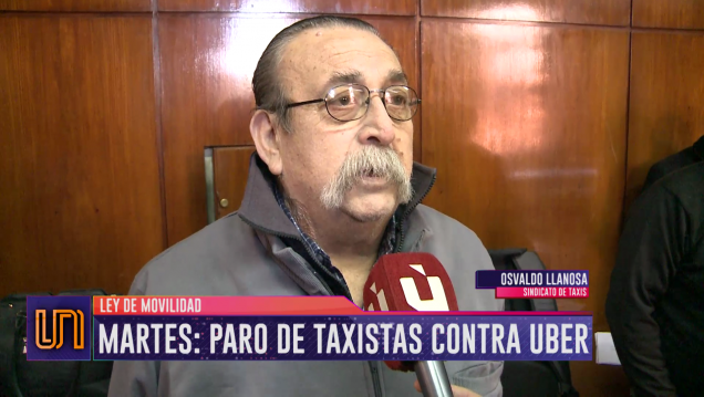 imagen Taxistas paran en contra de Uber y la Ley de Movilidad