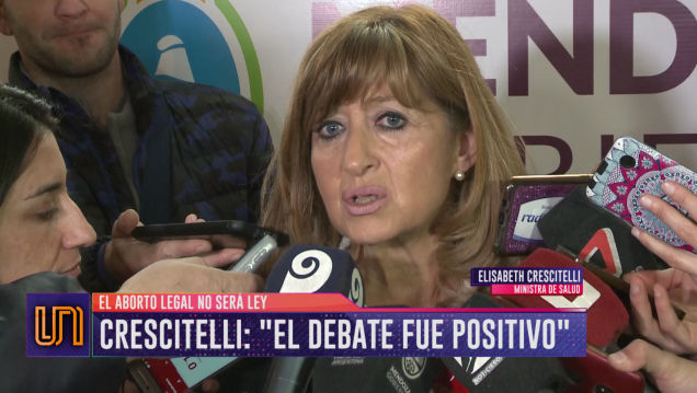 imagen Crescitelli sobre el aborto: "El debate fue positivo"