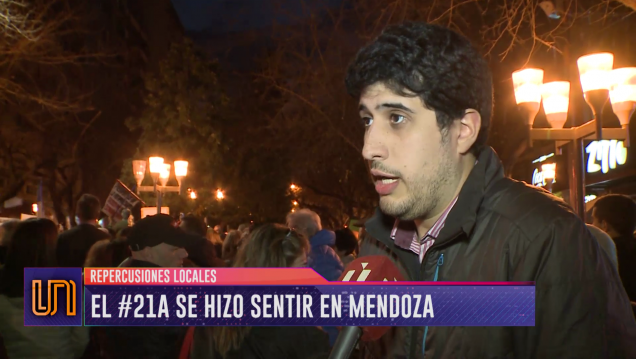 imagen El #21A se hizo sentir en Mendoza