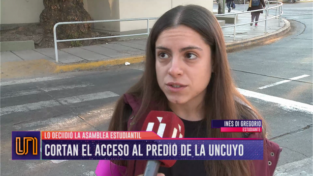 imagen Jornada de corte y protesta en el ingreso de la UNCUYO