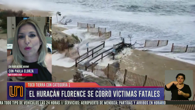 imagen Subió a 18 el número de muertos en EE. UU. por el huracán Florence