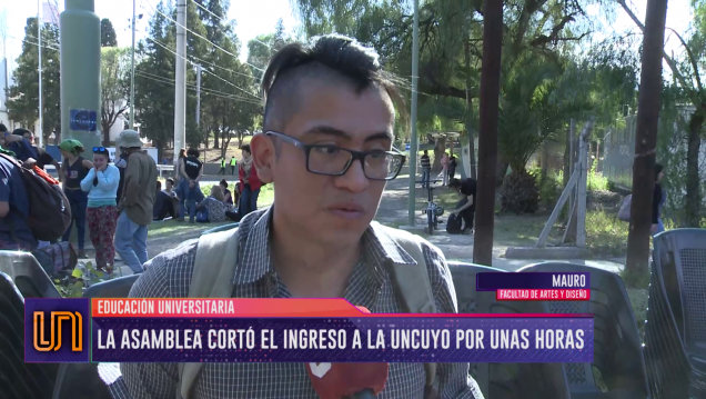 imagen Una asamblea cortó el ingreso a la UNCuyo por unas horas