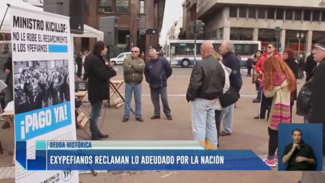 imagen Exypefianos reclaman lo adeudado por la nación