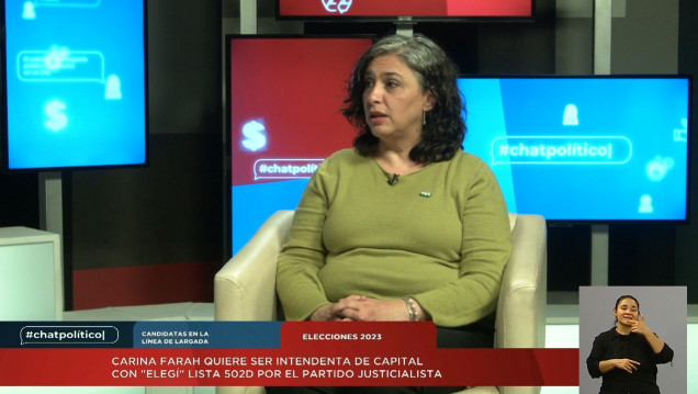 imagen  Carina Farah, precandidata a intendenta , y Augusto Grilli Fox con el análisis internacional, invitadxs de #Chatpolítico