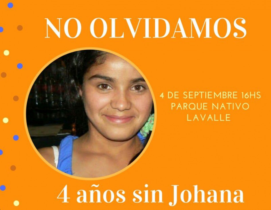 imagen Piden justicia a 4 años de la desaparición de Johana Chacón