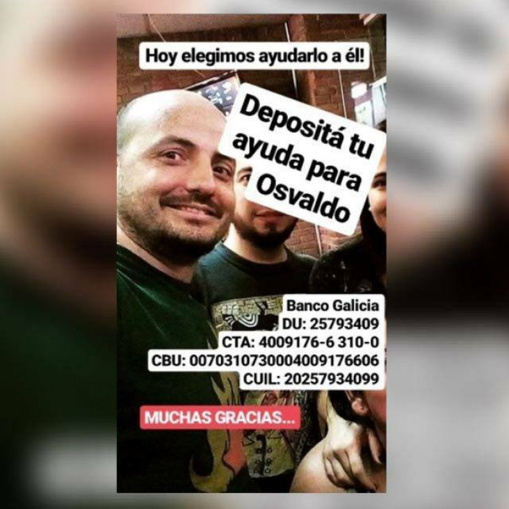 imagen Colecta solidaria "Todos con Osvaldo"