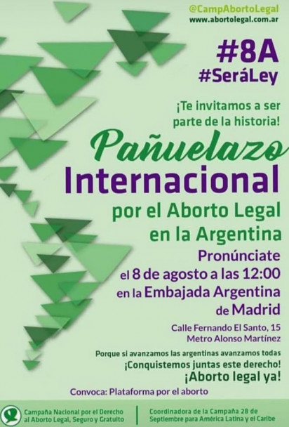 imagen El mundo se solidariza con la Argentina por el aborto legal
