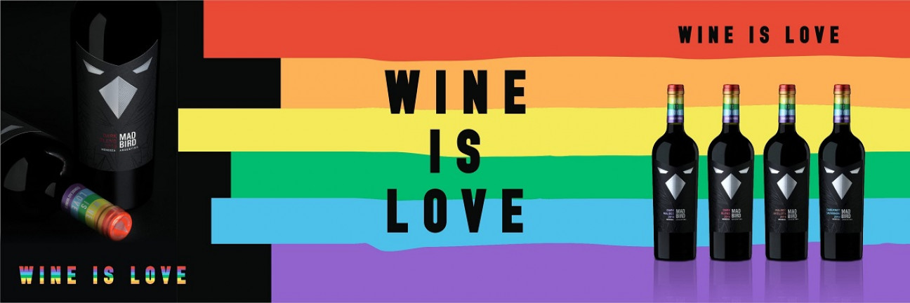 imagen "Wine Is Love", la campaña de una bodega mendocina en apoyo al colectivo LGBTIQ+