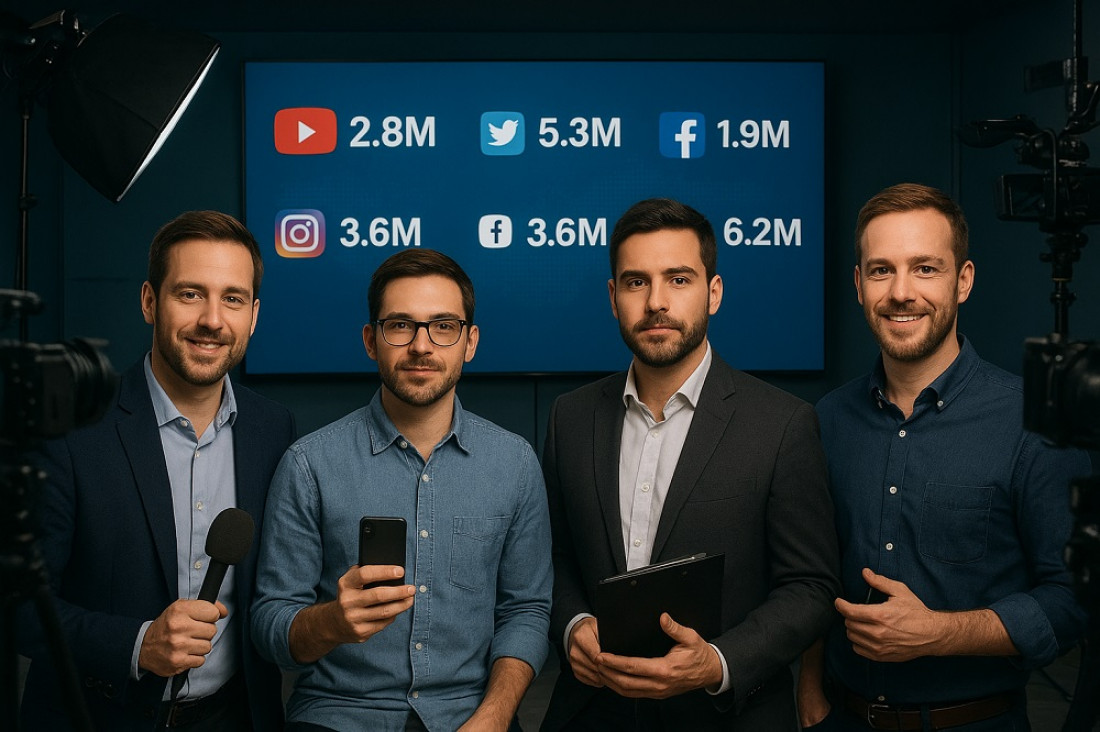 imagen Influencers de noticias: millones de seguidores y un perfil que se repite a nivel global 