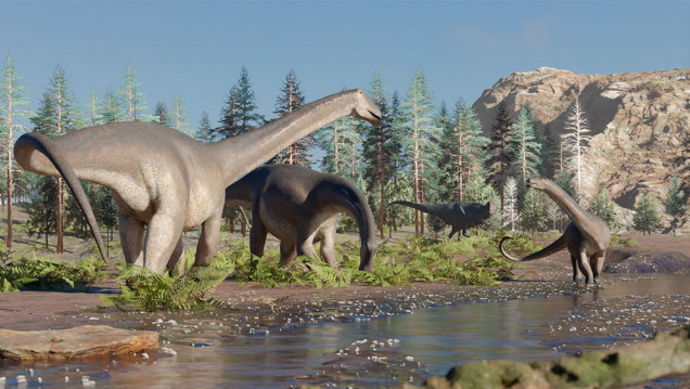 imagen Descubren uno de los últimos dinosaurios de cuello largo y pico de pato en Neuquén