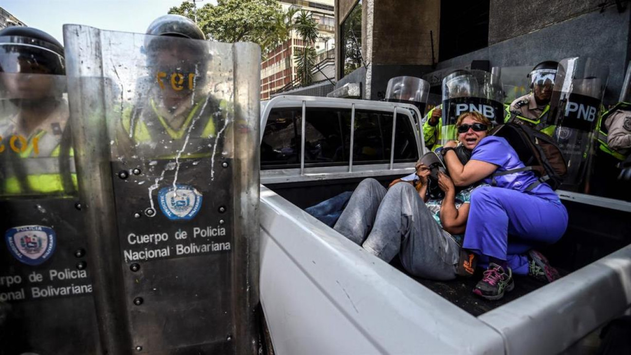imagen Venezuela: fuerte represión a una protesta de la oposición