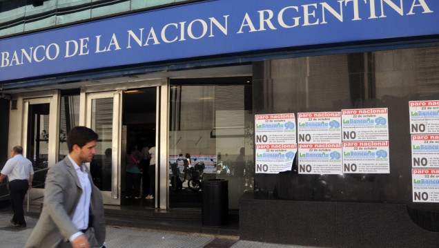 imagen Este miércoles habrá paro en todas las sucursales del Banco Nación