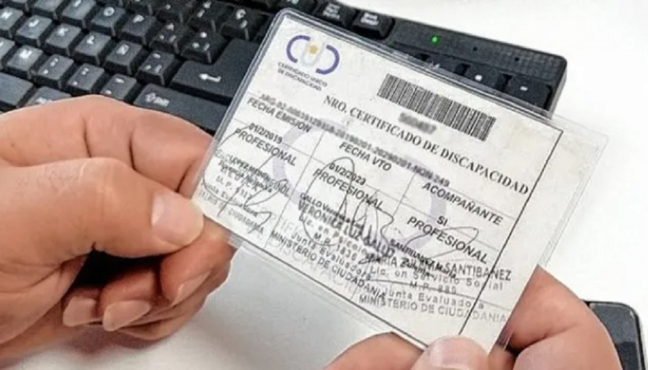 imagen Prorrogarán por un año el vencimiento del Certificado Único de Discapacidad