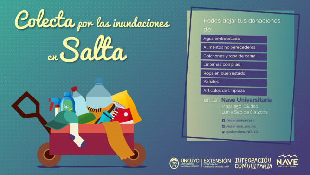 imagen Colecta Solidaria en la UNCUYO por las inundaciones en Salta