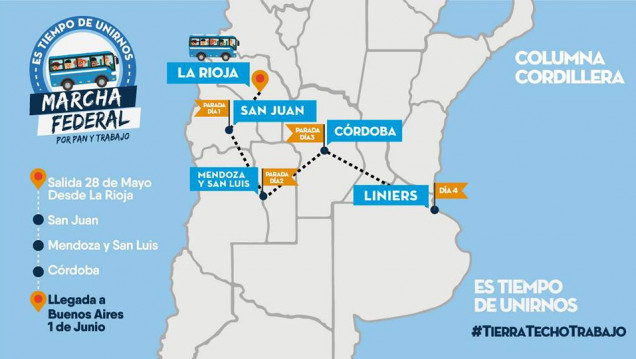 imagen Comienza la "Marcha Federal por Pan y Trabajo"